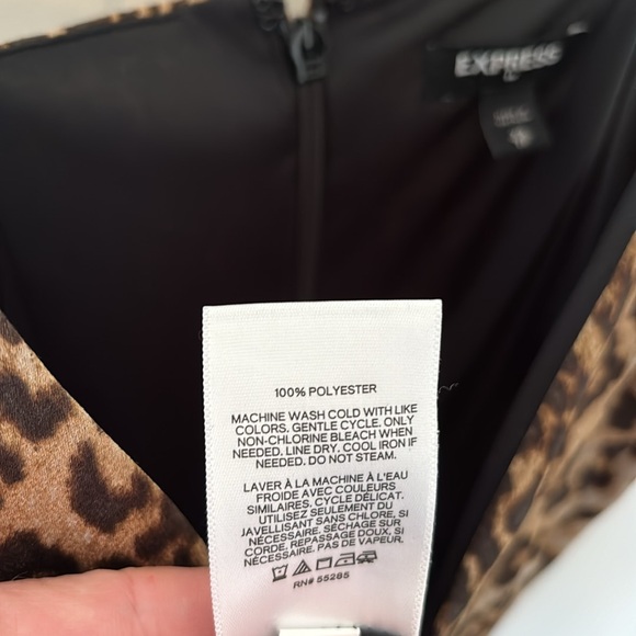 Express Leopard Print Midi Slip Dress - Picture 9 of 14